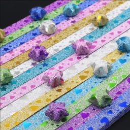 Tiras De Papel Glitter Stars, Decoração Lucky Star, Origami De Papel Dobrável, Mão De Artes, Decoração De Casa, 100 Folhas - Image 3