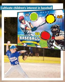 Baseball Training Game Mat Set com Bolas Adesivas, Multiplayer Sports Brinquedos, Exterior e Interior, Kids Gift - Image 2