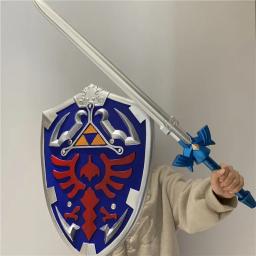 Jogo link 1:1 cosplay skyward espada céu escudo crepúsculo escudo pôr do sol arco arma espada segurança plutônio crianças presente conjunto jogo de halloween cos - Image 4