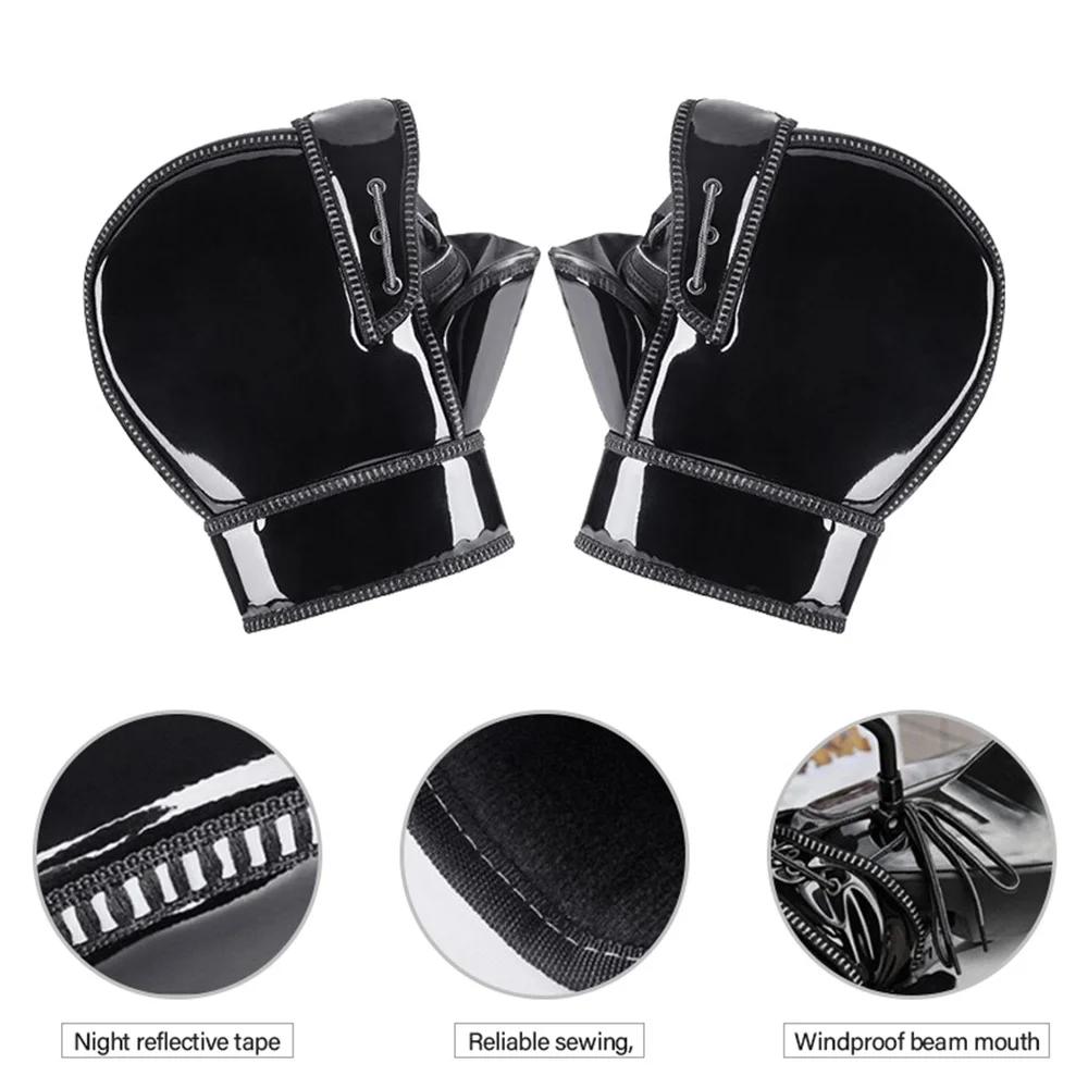 Luvas de guiador Windproof, Bike Hand Warmer Mitts, flexíveis, elásticos, regalos para ATV, Scooter, Snowmobiles, inverno - Image 1