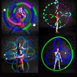 LED Poi Ball para Dança do Ventre, decoração do partido luminoso, jogando bola, Yoga Exercício Props, Stage Performance Acessórios - Image 1