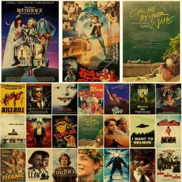 Impressão nostálgica Pôsteres clássicos do filme, impressões de papel kraft, filme quente, casa do vintage, quarto, escritório, clube, decoração da parede, pintura - Image 1