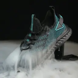 Tênis de tecido elástico respirável para homens, confortável tênis esportivo de corrida, leve, macio, tamanho grande 47, 48, novo, 2022 - Image 4