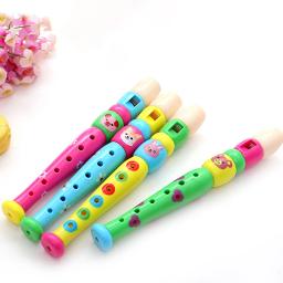 Flauta curta para crianças, instrumento de sopro, brinquedos musicais, gravador, instrumento de madeira, 6 furos, som - Image 2