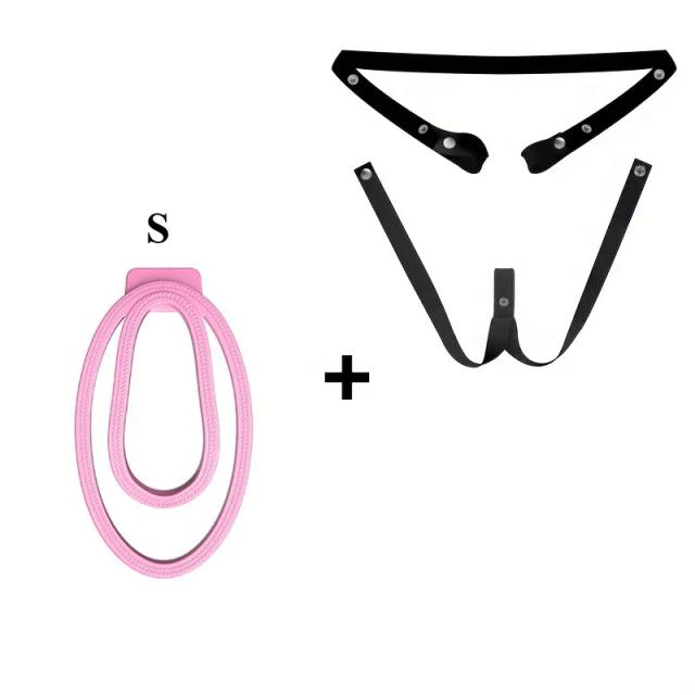 Sissy Fufu Gaiola de Castidade Masculina com Cinto Antiderrapante para Crossdressing - Esconda JJ