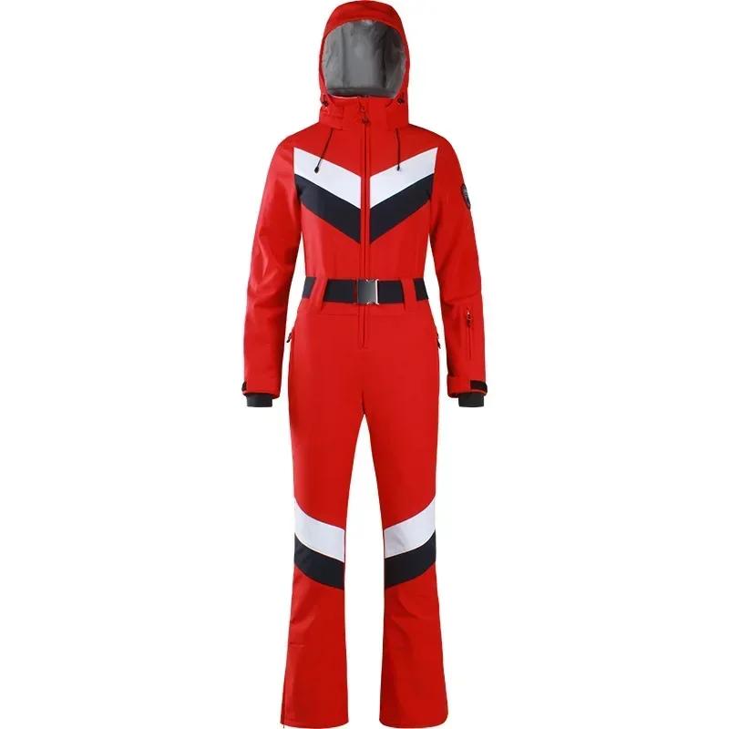 Terno de esqui impermeável para mulheres, windproof snowboarding, macacão feminino, roupas ao ar livre, inverno, novo, 1 pc - Image 1