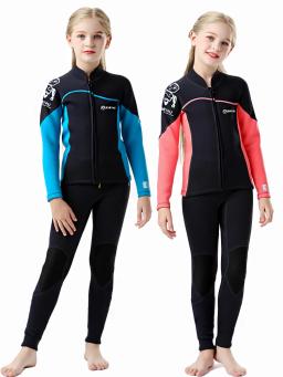 Wetsuits de neoprene completos para crianças, roupa de mergulho infantil para meninos e meninas, trajes molhados para roupa de banho de surf, top e calças - Image 5