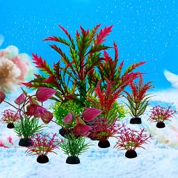 DIY Artificial Decoração Do Aquário, ornamento do aquário, cores misturadas de plantas, planta aquática, 10 pcs - Image 2