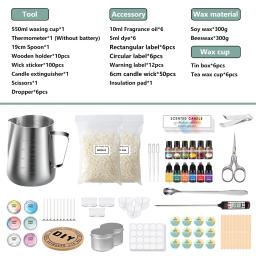 DIY vela fazendo suprimentos kit, cera de soja derretendo pote, artesanato artesanal de aromaterapia vela fazendo ferramenta, aço inoxidável - Image 2