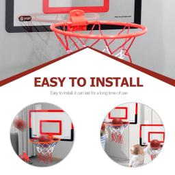 Cesta de basquete interna para crianças segurança jogo engraçado para exercícios em casa conjunto de cesta de basquete moldura de parede suporte para pendurar tabela - Image 4