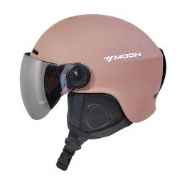 Capacete de esqui lunar com óculos, viseira de neve, equipamento de segurança, esportes ao ar livre, inverno - Image 6
