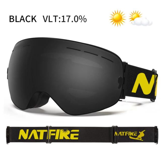 Natfire Óculos de Esqui Anti-nevoeiro UV400 para Snowboard e Esportes ao Ar Livre