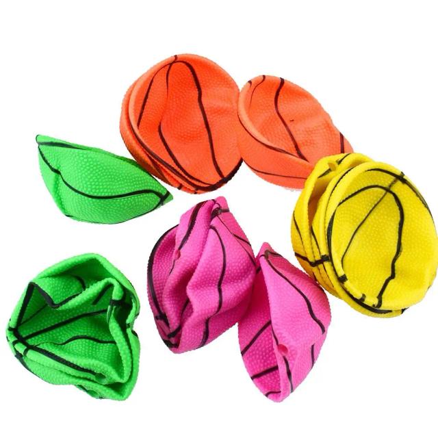 Mini basquete inflável em PVC para crianças com bola macia e leve, adereços elásticos para esportes ao ar livre - 10cm