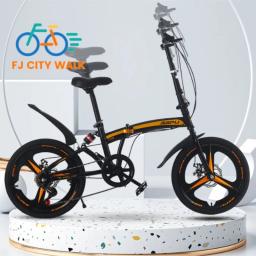 Fj 20 Polegada velocidade variável duplo freio a disco durável dobrável bicicleta para adulto ao ar livre ciclismo liga roda integrada mountain bike - Image 1