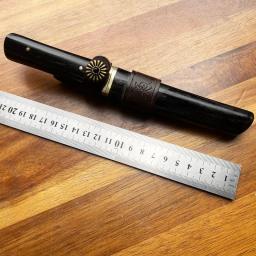 Damasco Aço Tanto Blade Mini Canivete com Ebony Handle, Ferramenta EDC portátil com Caixa de Presente, Estilo Japonês, Outdoor Camping, Novo - Image 5