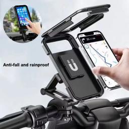 Suporte de telefone para bicicleta, suporte para navegador, totalmente fechado, à prova de chuva, à prova d'água para bicicleta e motocicleta - Image 6
