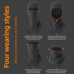 Rockbros máscara facial de inverno, respirável, esqui, ciclismo, cachecol, corrida, treinamento, balaclava, esportes ao ar livre, quente, à prova de vento, equipamento de bicicleta - Image 3