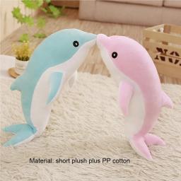 1 Set Brinquedos de pelúcia Dolphin Shaped Dormir Almofada Confortável Animal Travesseiro Dolls Girl Nap Travesseiros para Sala No 1 - Image 2