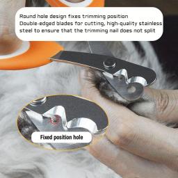 Cortadores de unhas antiderrapantes ergonômicos profissionais para gatos e cães, Duplo Circular Cut Hole, Cortador de unhas, Ferramentas de preparação - Image 5