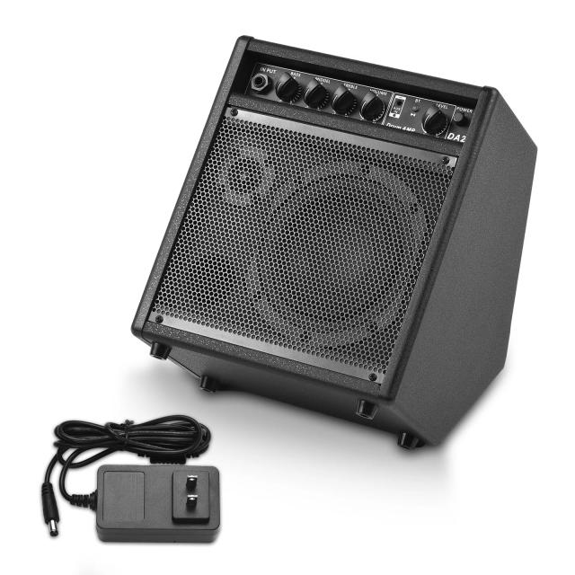 Alto-falante portátil 25W com Bluetooth para bateria elétrica, teclado e guitarra