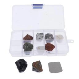 10 peças coleção de pedras minerais rocha espécimes científicos de geologia educacional - Image 1