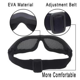 Metal Mesh tático óculos, proteção anti-choque, óculos de segurança, equipamento de ventilador militar, Cs ao ar livre jogo, 0-Type Eyewear - Image 3