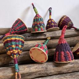 Grama De Elefante Africano Anel De Mão, Handwoven Caxixi, Instrumento Tribal, Martelo De Areia, Pingente De Bebê - Image 6