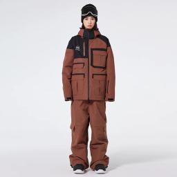 Conjuntos de roupas de esqui de neve para homens e mulheres, roupas de neve, conjuntos de jaqueta e calça de esqui, roupas de snowboard, plus size, nova moda, inverno - Image 5