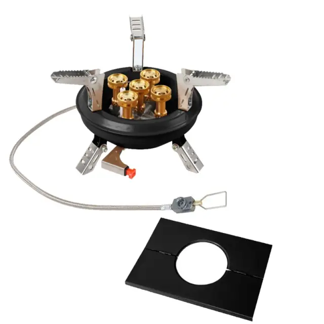 Mesa Dobrável Multifuncional Lohascamping: Ideal para Acampamento e Churrasco com Queimador e Pernas Ajustáveis
