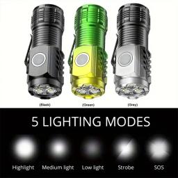 Três Olhos Monstro LED Lanterna, Caminhada Noturna, Brilho Portátil, Forte Magnet Strobe Iluminação, Little Monster - Image 3