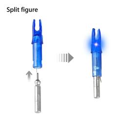 6/12pcs 6.2mm Seta Automaticamente Iluminado Vermelho Verde Levou Seta Nock Para Seta De Carbono de fibra vidro flecha Tiro Com - Image 5