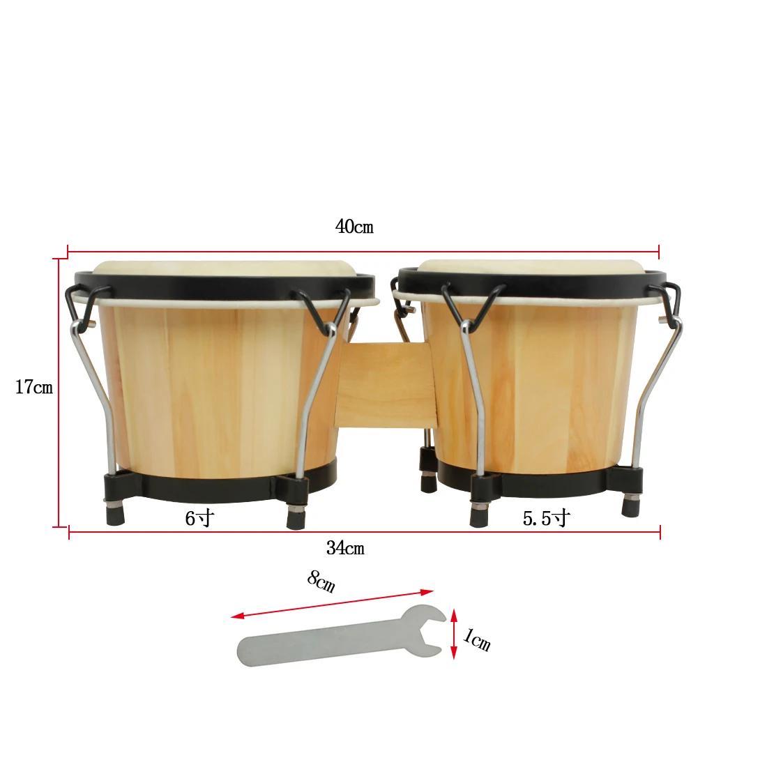SLADE-música portátil tambor cubano, bongo, duplo tambor, instrumento de percussão, 6 polegadas, africano, estilo de jazz, pandeiro - Image 1