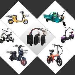 36-72v 125db e-bike dispositivo anti-roubo anti perdido scooter elétrico bicicleta detector de controle remoto alarme - Image 5
