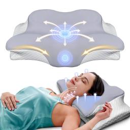 Almofada Em Forma De Borboleta De Espuma De Memória, Relaxamento Cervical, Rebound Lento Cervical, Alívio Da Dor No Pescoço, Dormir Ortopédico - Image 1