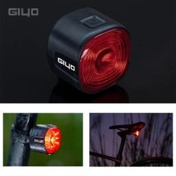 Giyo-Inteligente Noite Ciclismo Luz Traseira de Segurança, Auto Brake Sensing bicicleta taillight, IP66 Impermeável, MTB Road Bike Flash Lamp, 6 Modos - Image 1