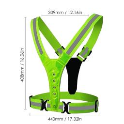 Elastic Cruz Reflective Belt, Strap Luz, Esportes ao ar livre, Equitação, Night Running, Novo - Image 6