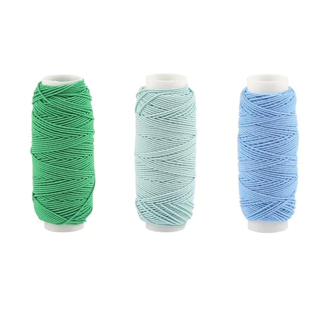Linhas Elásticas Coloridas Para Costura e Bordado - Conjunto de 30m e 5mm de Largura para Artesanato