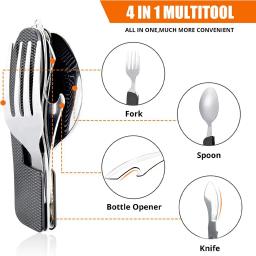 Foldable Camping Supplies, Tableware Combinação, ao ar livre, portátil, equipamentos multifuncionais, cozinha suprimentos, caminhadas, viagens, acampamento - Image 3