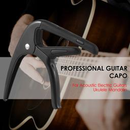 Capo portátil de liga de zinco, guitarra profissional, Tone Changer com Guitar Pick para guitarra elétrica acústica, ukulele, bandolim - Image 3