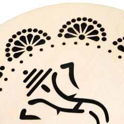 SLADE-Solid Wood Stream Drum, Mão Carving, Nublado Padrão Névoa, tecidos coloridos Trim, Sea Wave Sound, Percussão Instrument, 10" - Image 5