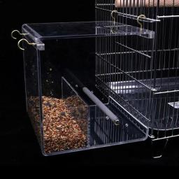 Alimentador Automático De Papagaio Acrílico, Sem Bagunça Gaiola De Pássaro, Recipiente De Alimentação De Sementes - Image 3