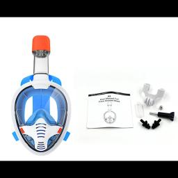 Novo mergulho snorkeling máscara homem/mulher câmera suporte usando tecnologia de snorkel seco superior subaquático rosto cheio k4 máscara de natação - Image 6