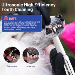 Escova de dentes ultrassônica para cães e gatos Kit de cuidados dentários Removedor de tártaro Ferramenta de limpeza dentária Remove placa - Image 5