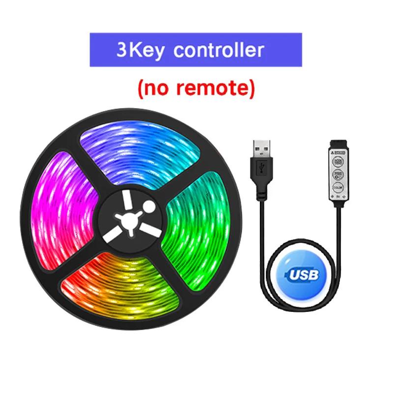 Smart RGB Color Changing LED Strip Lights, Baixa Tensão, Controle APP, Decoração de Casa, TV, Festa, Festival, com Bateria, 5V - Image 1