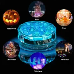 Luzes subaquáticas RGB com ventosas magnéticas, Iluminação do tanque de peixes, Planta crescer luzes, 10 LED, 16 cores - Image 2