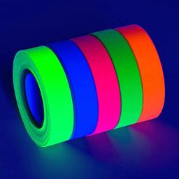 Luz UV Fitas reativas, Neon Gaffer, fita fluorescente, aniversário, casamento, brilho na luz UV, Bachelorett Party Decor Suprimentos - Image 3