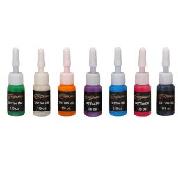 Pigmento de Tinta de Tatuagem com Caixa, Kits Corporais, Tintas de Beleza Profissionais, Maquilhagem, Semi-Permanente, 5ml, 10 Cores, 7 Cores - Image 3