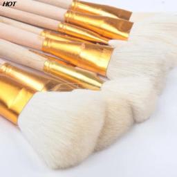 12pc Cerâmica Arte Lã Escova Set para Esmalte Cerâmica/pintura Colorir Aquarela Pintura Acrílica Artesanato DIY Pintura Caneta Arte Suprimentos - Image 6
