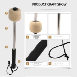 Sentiu cabeça marretas de percussão, tímpanos varas com punho de aço inoxidável, bumbo malho, branco, 2pcs - Image 5
