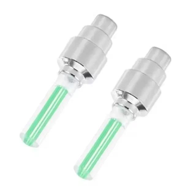 Luzes LED para Válvula de Pneu de Bicicleta - Acessórios Brilhantes para Carro, Moto e Bicicleta (2 peças)